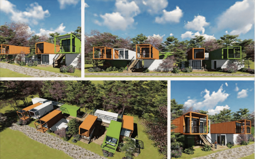 Luxurious modular shipping container homes with modern design, eco-friendly materials, and versatile layouts for sustainable living and custom prefab housing solutions.