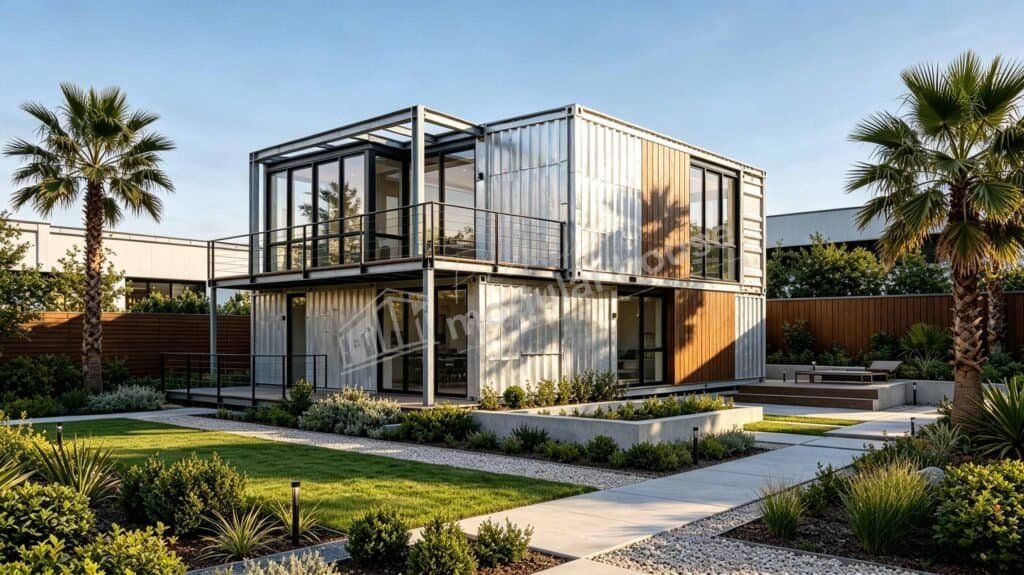 Luxury modular container house villa with modern exterior design
