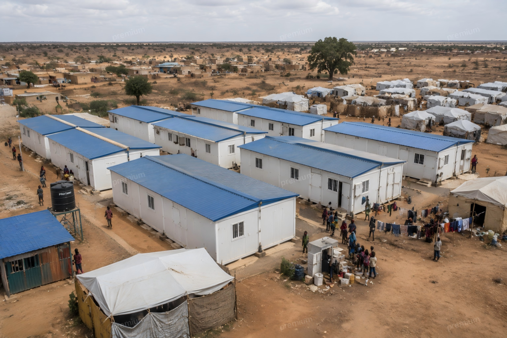 Modular emergency shelter solutions for humanitarian camps in Africa