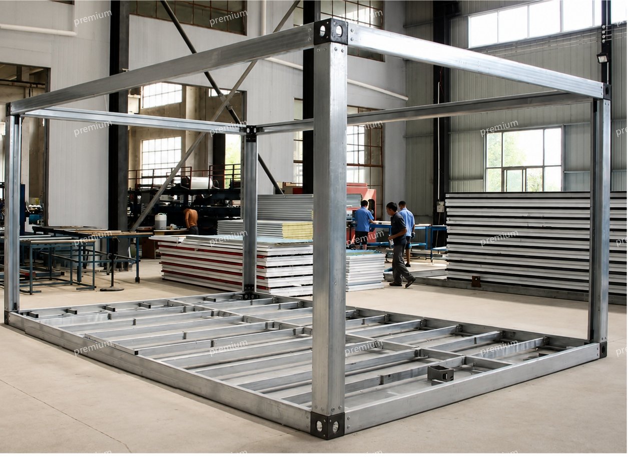 Galvanized Steel Frame for Flat-Pack Container House