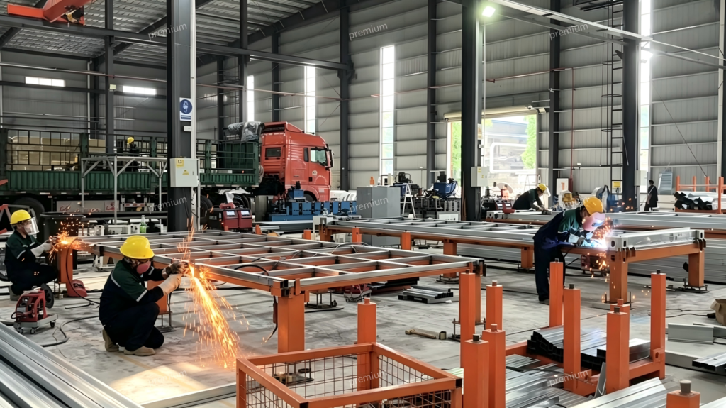 Modular shelter factory manufacturing emergency housing solutions