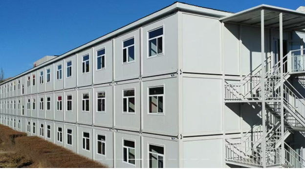 Multi-storey flat-pack container dormitory project