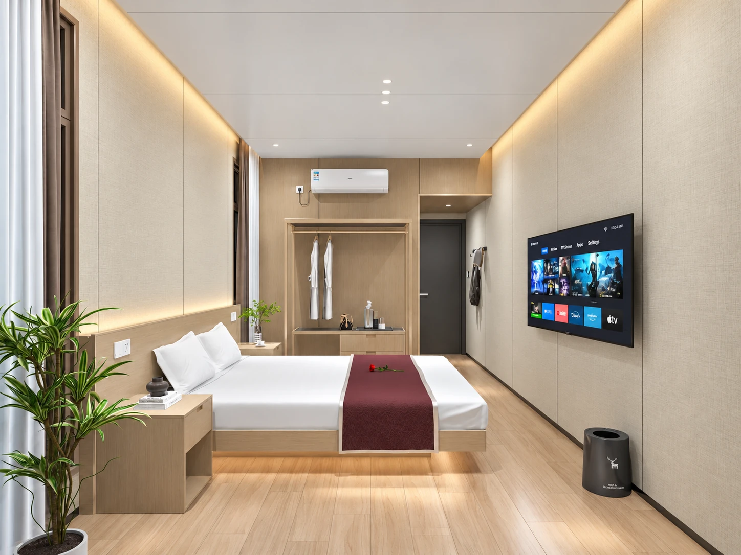 W2 double-bed guest-room concept