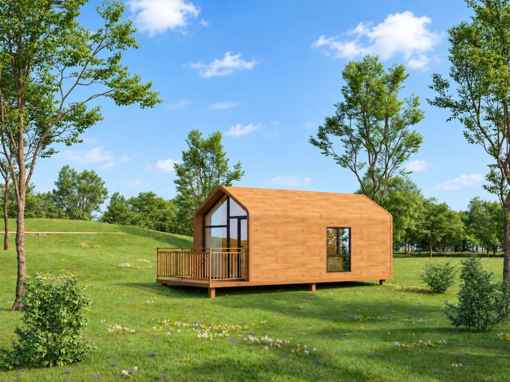 W4 single-level pitched-roof exterior concept with entrance terrace
